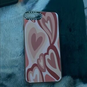 Pink and Red Heart Design Phone Case for iPhone